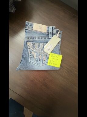 Miss Me Medium Blue Embroidered Bootcut Jeans